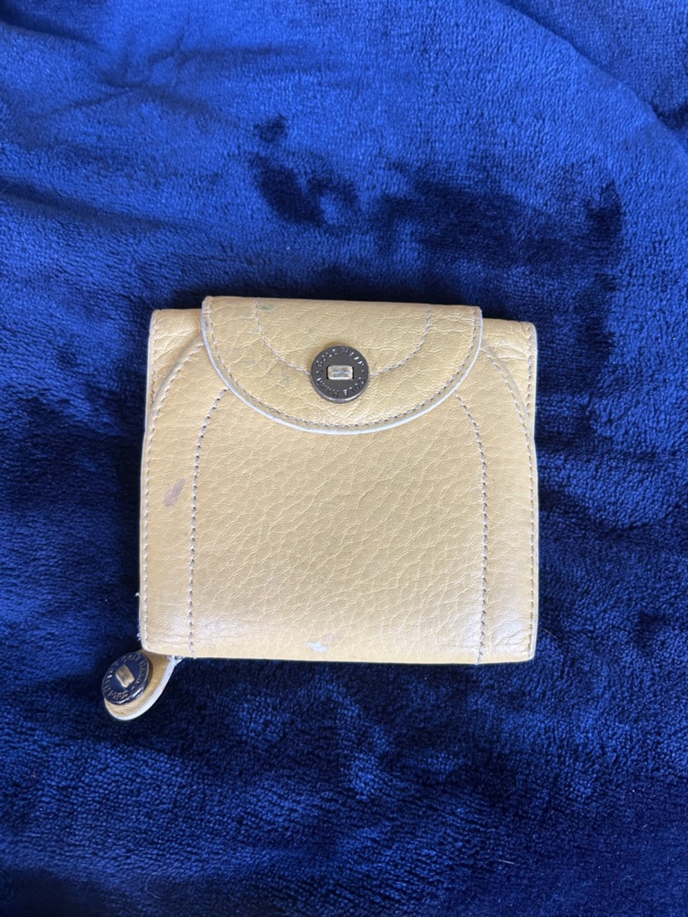 Cole Haan Small Leather Bifold Wallet in Light Yellow